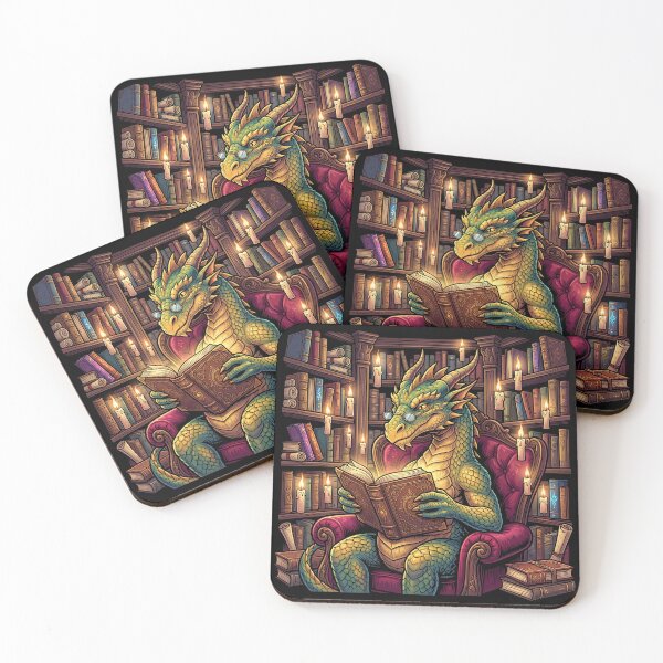 Item preview, Reading Dragon Library designed and sold by The Quiet Canvas By Jacky.
