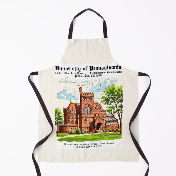 Item preview, University of Pennsylvania Fisher Fine Arts Library Richardsonian Romanesque Architecture Illustration designed and sold by EvergreenPark - Tee Studio.