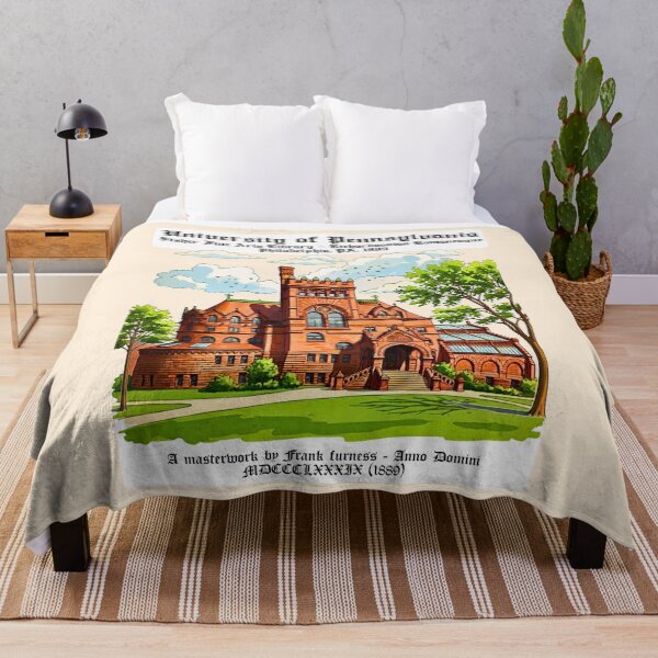 Item preview, University of Pennsylvania Fisher Fine Arts Library Richardsonian Romanesque Architecture Illustration designed and sold by EvergreenPark - Tee Studio.