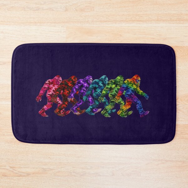 Item preview, Spectrum Camo Bigfoot Lineup | Colorful Sasquatch Evolution Graphic designed and sold by Swanny's Custom T-shirt and Gift Designs.