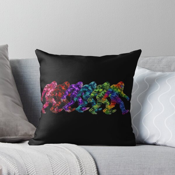 Item preview, Spectrum Camo Bigfoot Lineup | Colorful Sasquatch Evolution Graphic designed and sold by Swanny's Custom T-shirt and Gift Designs.