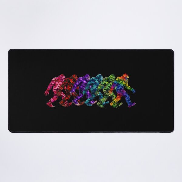 Item preview, Spectrum Camo Bigfoot Lineup | Colorful Sasquatch Evolution Graphic designed and sold by Swanny's Custom T-shirt and Gift Designs.