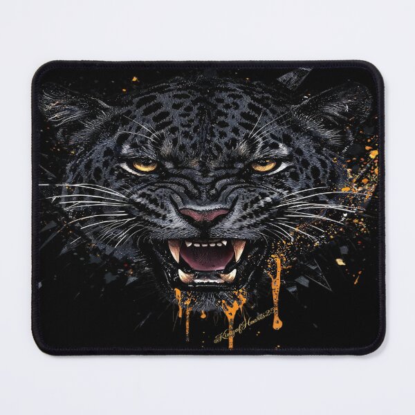 Item preview, Fierce Leopard Snarl Ink Splatter Grunge designed and sold by KingofHearts25.