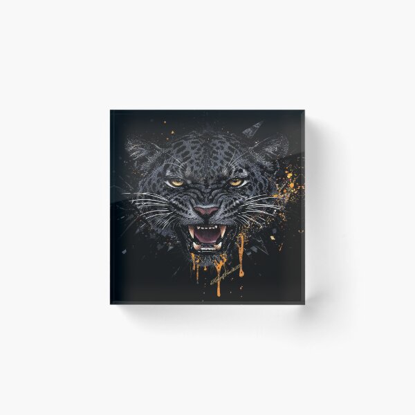 Item preview, Fierce Leopard Snarl Ink Splatter Grunge designed and sold by KingofHearts25.