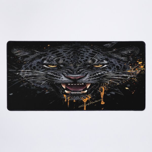 Item preview, Fierce Leopard Snarl Ink Splatter Grunge designed and sold by KingofHearts25.