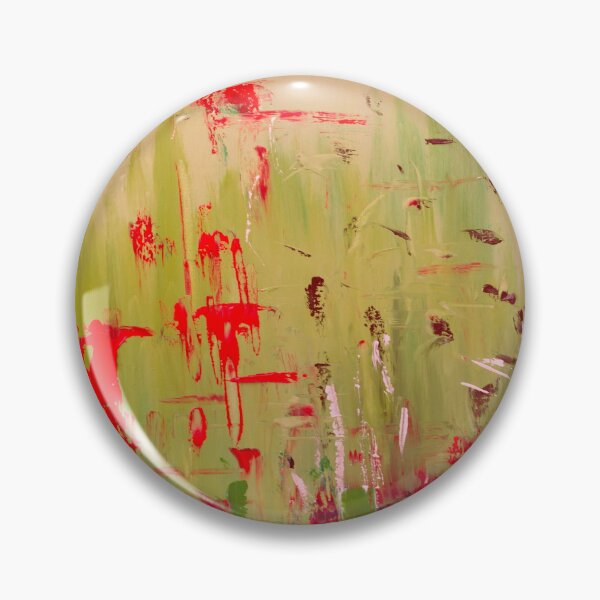 Item preview, Abstract Sage Green and Red Floral Field designed and sold by Ingorgia Studio.