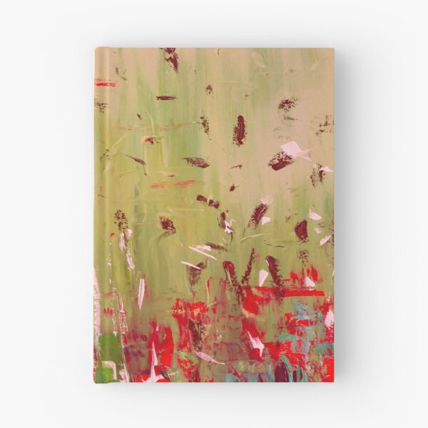 Item preview, Abstract Sage Green and Red Floral Field designed and sold by Ingorgia Studio.