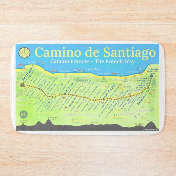 Item preview, Camino de Santiago - Camino Frances - The French Way designed and sold by Inspiring Maps.