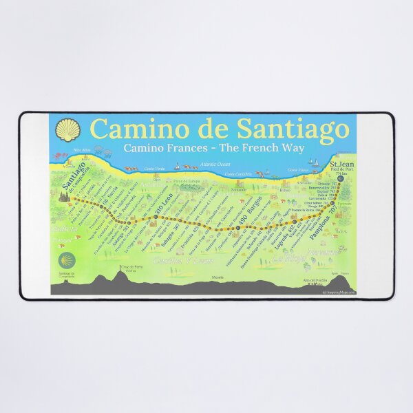 Item preview, Camino de Santiago - Camino Frances - The French Way designed and sold by Inspiring Maps.
