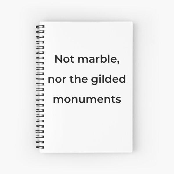 Item preview, "Not marble, nor the gilded monuments" - print black designed and sold by ariksworld.