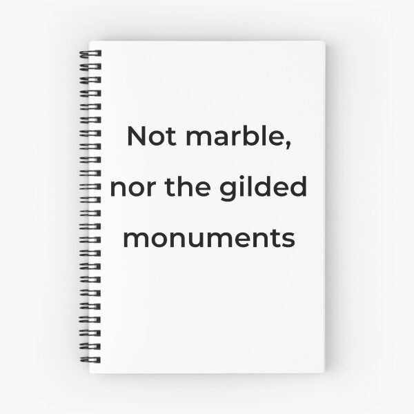 Item preview, "Not marble, nor the gilded monuments" - print black designed and sold by ariksworld.