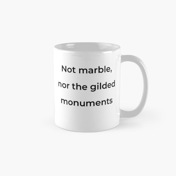 Item preview, "Not marble, nor the gilded monuments" - print black designed and sold by ariksworld.