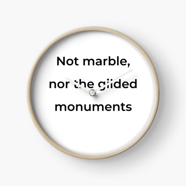 Item preview, "Not marble, nor the gilded monuments" - print black designed and sold by ariksworld.