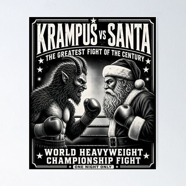 Item preview, Krampus vs Santa Heavyweight Holiday Fight designed and sold by Victor Shadehorn.