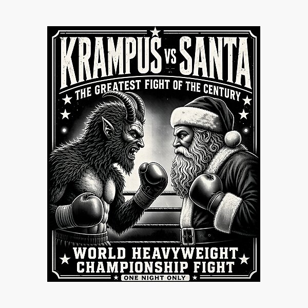 Item preview, Krampus vs Santa Heavyweight Holiday Fight designed and sold by Victor Shadehorn.