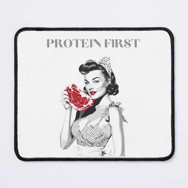 Item preview, Protein first, funny design for those who lift designed and sold by BeautyFullMerch.