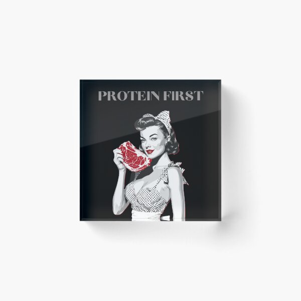Item preview, Protein first, funny design for those who lift designed and sold by BeautyFullMerch.