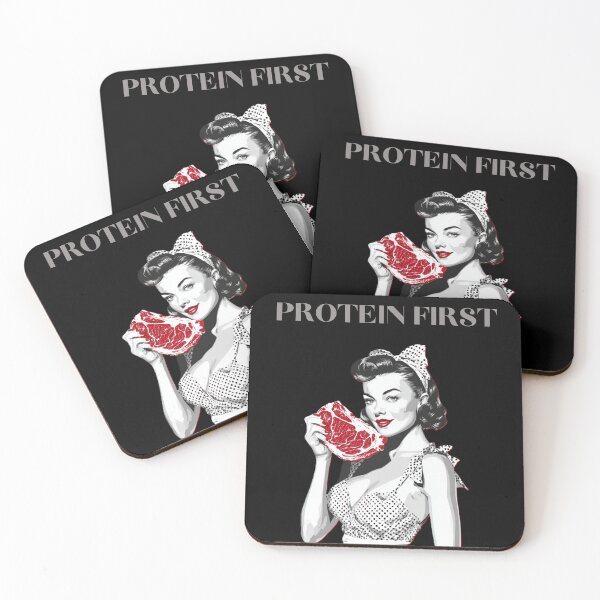Item preview, Protein first, funny design for those who lift designed and sold by BeautyFullMerch.