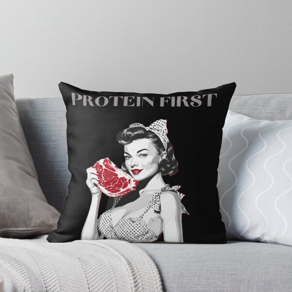 Item preview, Protein first, funny design for those who lift designed and sold by BeautyFullMerch.