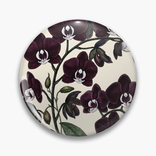 Item preview, Vintage Phalaenopsis Orchid Moody Botanical Illustration designed and sold by LinaValearte.