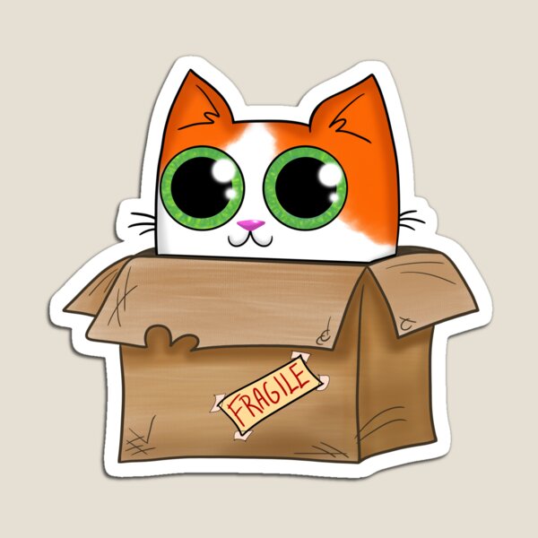 Item preview, Boxy Orange Spots Cat designed and sold by ScratchednBurnt.