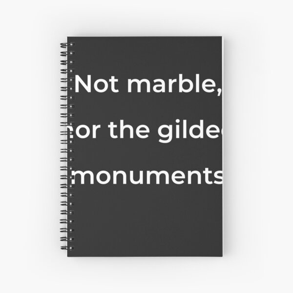 Item preview, "Not marble, nor the gilded monuments" - print white designed and sold by ariksworld.
