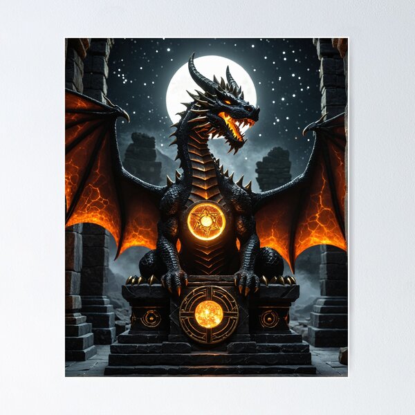 Item preview, Solar Dragon Signature Relic Fantasy Art designed and sold by PixelFlowArt.