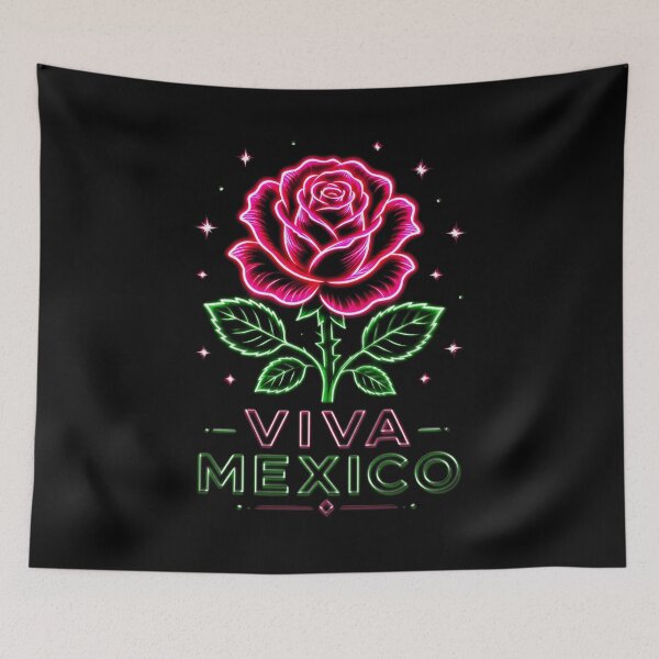 Item preview, Viva Mexico Flag Rose Flower Independence Day designed and sold by OlakunleOloroz.