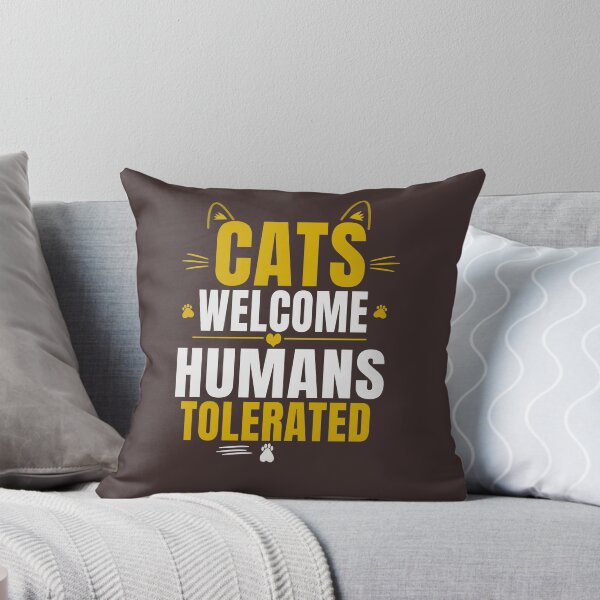 Item preview, Cats Welcome Humans Tolerated Funny Cat Lover Shirt designed and sold by HeartAndArtShop.