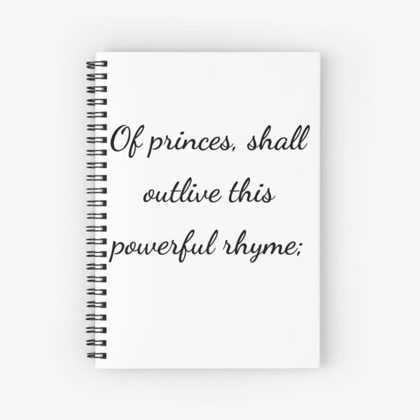 Item preview, "Of princes, shall outlive this powerful rhyme;" - handwriting black designed and sold by ariksworld.