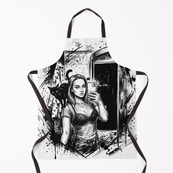 Item preview, mirror and black cat - white designed and sold by CaylaTay.