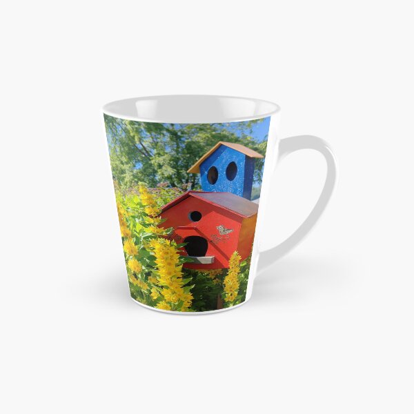 Item preview, Cozy Red and Blue Birdhouses with Yellow Flowers designed and sold by TaJeKoRe.