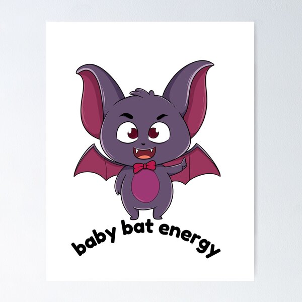 Item preview, Baby Bat Energy Cute Kawaii Halloween Bat Design  designed and sold by AeraArts.