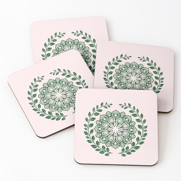 Item preview, Green Mandala with Laurel Leaf Wreath Pattern designed and sold by ​Jyoti Digital Artist.