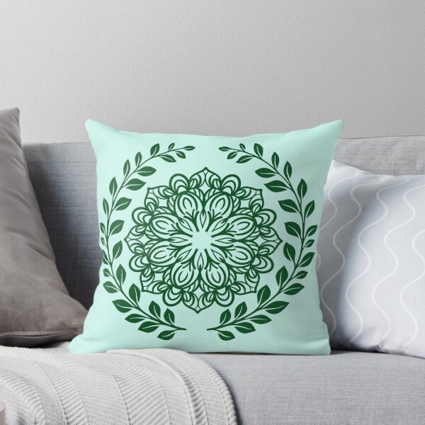 Item preview, Green Mandala with Laurel Leaf Wreath Pattern designed and sold by ​Jyoti Digital Artist.