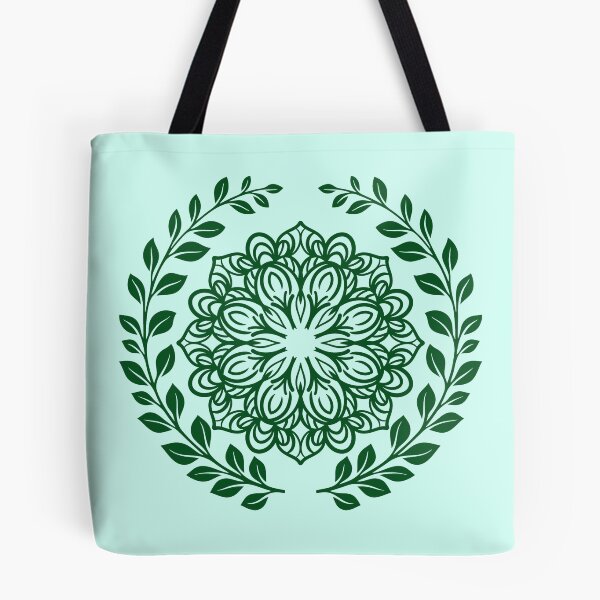 Item preview, Green Mandala with Laurel Leaf Wreath Pattern designed and sold by Jyoti-Quotes.