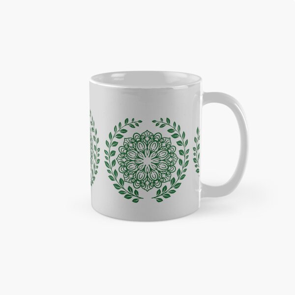 Item preview, Green Mandala with Laurel Leaf Wreath Pattern designed and sold by Jyoti-Quotes.