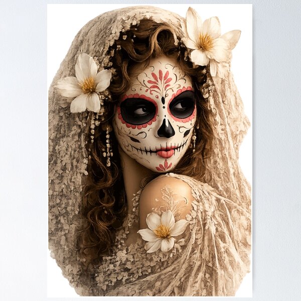 Artikelvorschau, Magnolia Daydream / La Catrina Kollektion entworfen und verkauft von ValentynaTyshenkoArt.