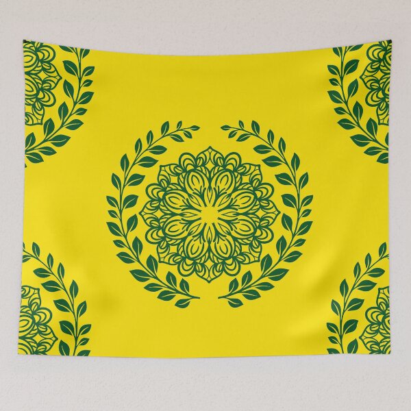 Item preview, Green Mandala with Laurel Leaf Wreath Pattern designed and sold by ​Jyoti Digital Artist.