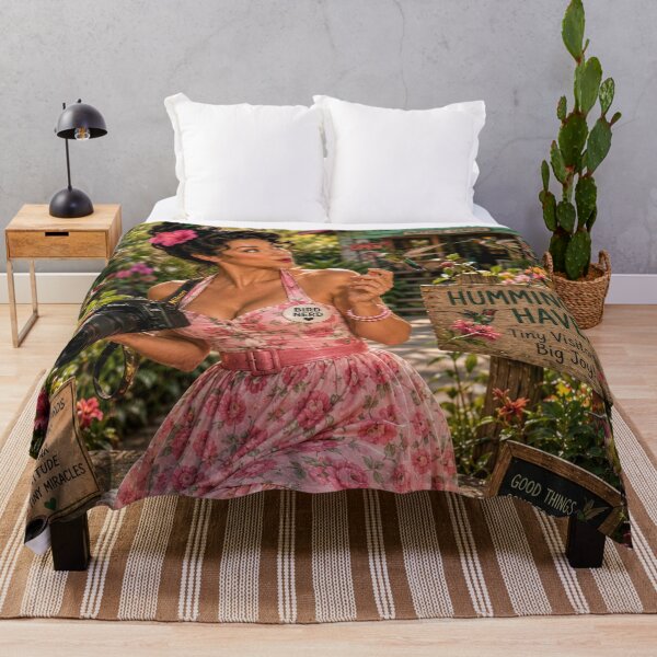 Item preview, Bird Nerd Pin-Up: Hummingbird Haven designed and sold by Kimberly Palmer.