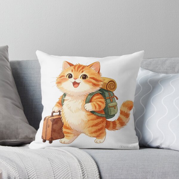 Item preview, Cute Orange Cat Traveler Adventure designed and sold by onjirastudio7.