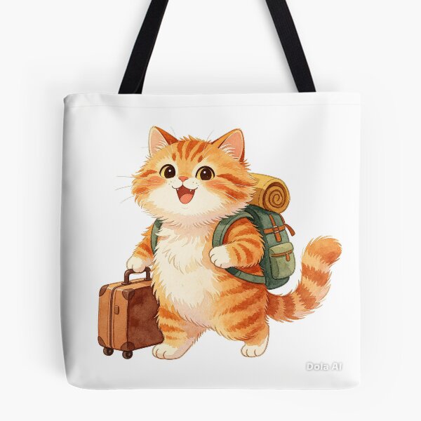 Item preview, Aventura de viaje del lindo gato naranja designed and sold by onjirastudio7.