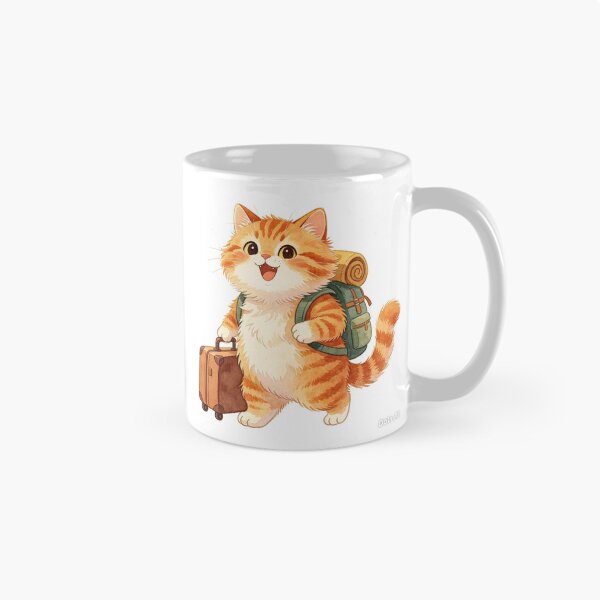 Item preview, Cute Orange Cat Traveler Adventure designed and sold by onjirastudio7.