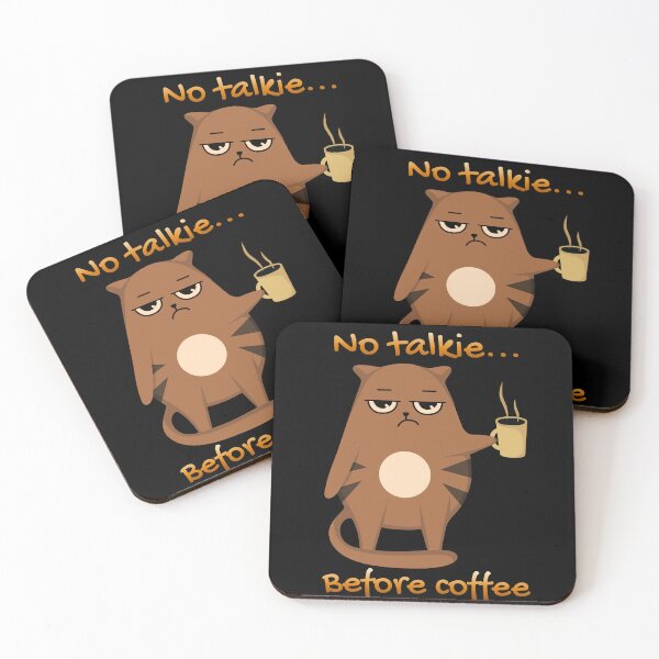 Item preview, No Talkie... Before Coffee designed and sold by Eranthe Bernardo.
