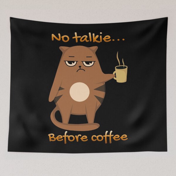 Item preview, No Talkie... Before Coffee designed and sold by Eranthe Bernardo.