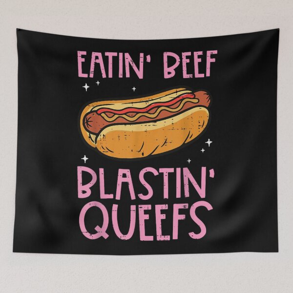 Item preview, Funny Eatin Beef Blasting Queefs Hot Dog Glizzy Humor Graphic Tee designed and sold by Capisedo.