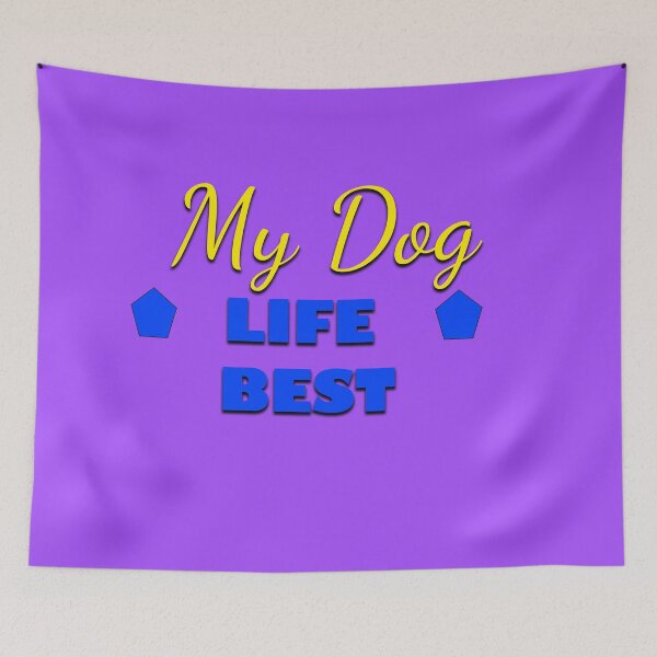 Item preview, My Dog Life Best – Pet Lover Typography Artwork designed and sold by annenambiro.