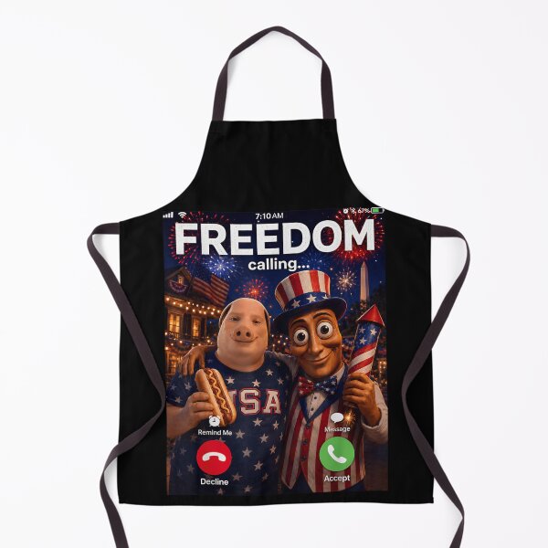 Item preview, Funny Freedom Calling Phone Screen Parody Uncle Sam Pig 4th July designed and sold by Capisedo.