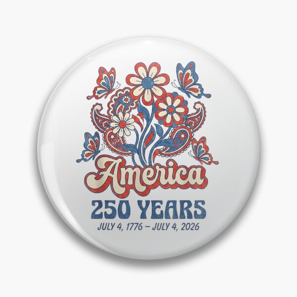 Item preview, Retro America 250 Years Semiquincentennial Floral Patriotic Fourth Of July 2026 designed and sold by Daisy Grimes.