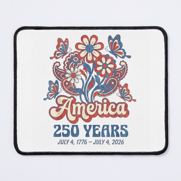 Item preview, Retro America 250 Years Semiquincentennial Floral Patriotic Fourth Of July 2026 designed and sold by Daisy Grimes.